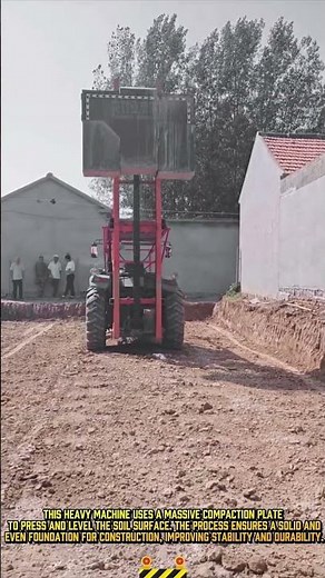 Soil Compaction Machine — Powerful Ground Leveling Process #dailywork #roadwork