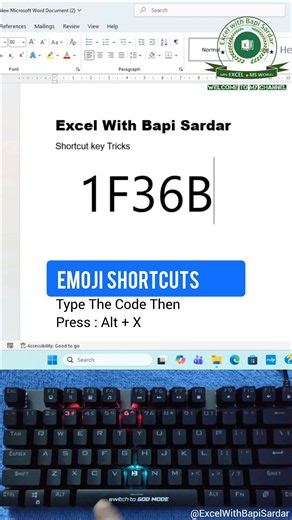 🎉 Create Emojis in Microsoft Word Using Unicode! 😊#MicrosoftWord #Unicode