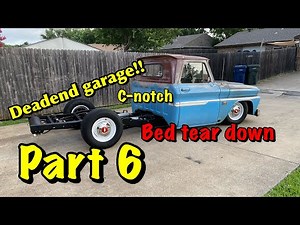 1966 Chevy C10 driveshaft install and truck bed tear down part 6