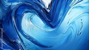 Abstract blue liquid swirl, capturing movement and fluidity, symbolizing water, flow, and energy in a dynamic form