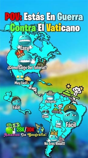 |• POV: ESTÁS EN GUERRA CONTRA EL VATICANO! •| #américas #geografia #mapguide #viralshort }