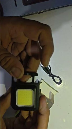 Mini LED Portable Keychain Flashlight Multifunction COB Work Light USB Rechargeabl