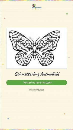 Schmetterling Ausmalbild | Kostenlos als PDF