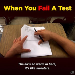 5.6M views · 12K reactions | All the fun of getting an "F" without any of that boring studying crap. | CollegeHumor | Facebook