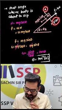 NEET 2026 Physics 🔥 Angle of Repose SECRET Trick 🤫 | Newton’s Laws + Friction in 5 Sec | SSP Sir