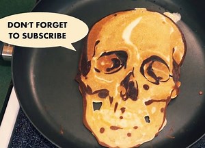 258K views · 4.3K reactions | How to make a SKULL PANCAKE (Pancake Art Tutorial)! By: Saipancakes | MetDaan Cakes | Facebook