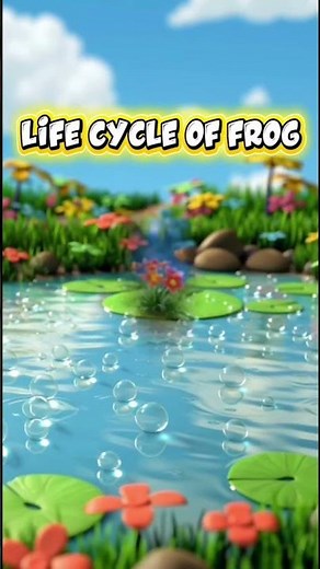 Life cycle of Frog #lifechanging #lifecycle #kidsvideo #education #ai #shorts