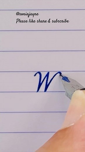 How to Write W in Cursive | Cursive Alphabet Tutorial