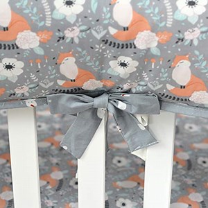 Watch Brandream Baby Girl Boy Crib Bedding Sets Gray Cradle Bedding with Floral Crib Blanket and Chic Crib on Amazon Live