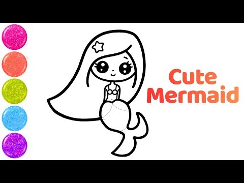 🧜 How to Draw a Mermaid Girl Easy 🧜‍♀️