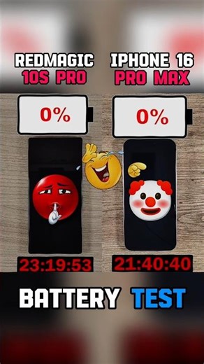 ⚡REDMAGIC 10S PRO VS IPHONE 16 PRO MAX BATTERY TEST !!