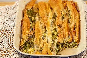 Crinkle Phyllo Spanakopita