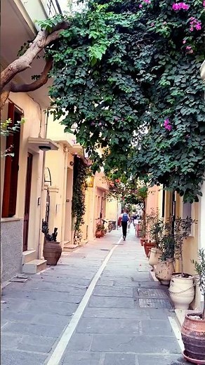 Charming Old Street of Rethymno, Crete | Travel #Shorts #Rethymno #fyp