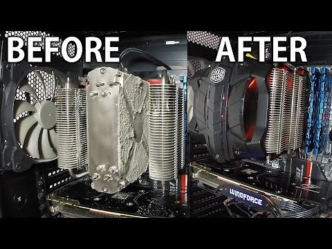How to clean Cooler Master V8 GTS CPU Air Cooler without removing it from the motherboard