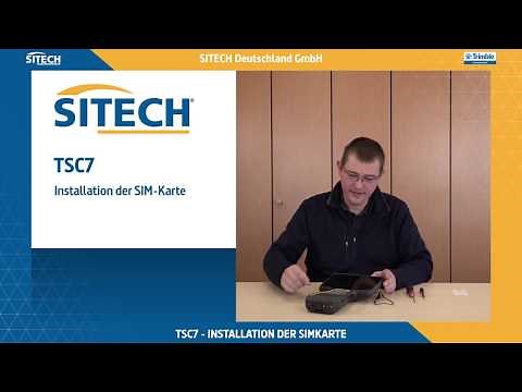 TRIMBLE TSC7 Einsetzen der Simkarte
