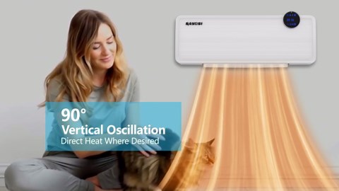 Wall Heater, 1500W Electric Space Heater for Bedroom offices living room space up to 1200 sq. ft