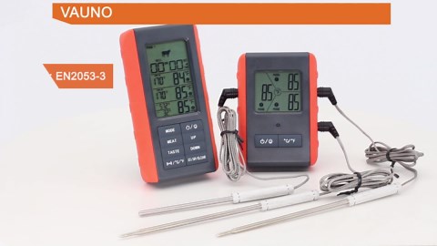 Wireless Meat Thermometer for Grilling Smoking - Kitchen Food Cooking Candy Thermometer with 3 Probes - Monitor Ambient Temperature Inside The Grill Smoker BBQ Oven Thermometer, 490ft,Digital