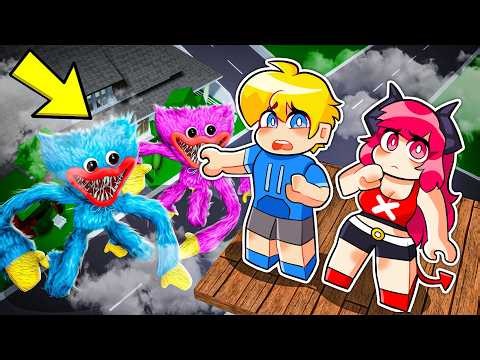 Let's Make a SKY BASE to ESCAPE from POPPY PLAYTIME on BROOKHAVEN ROBLOX!