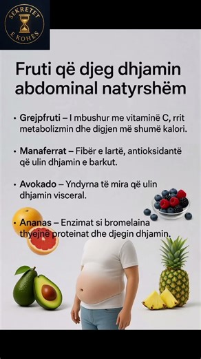 Shpërthe barkun pa dietë të rëndë! DjegDhjamin #BarkuSheshte #HumbjePeshe #FrutaPërDobësim