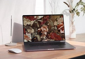 Vintage Flowers Desktop Wallpaper, Aesthetic Floral PC Background, Orange Red Flowers, Toned Down Bouquets, Modern Floral Design, Laptop&mac - Etsy