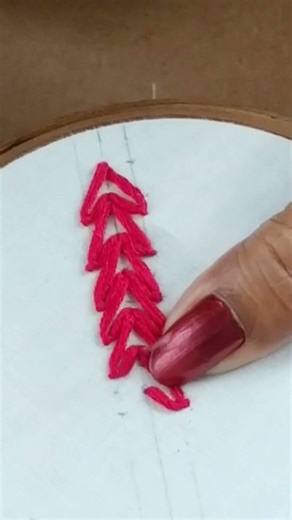 Marvelous Red Heart Embroidery ❤️ #shorts