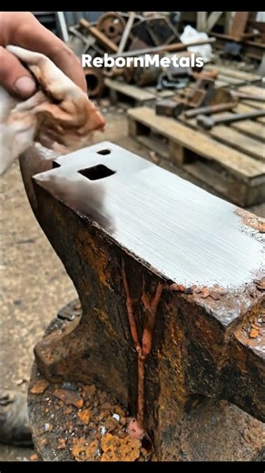 ASMR Metal Cleaning: Melting Rust Off an Anvil