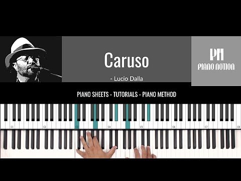 Caruso - Lucio Dalla - Luciano Pavarotti (Sheet Music - Piano Solo - Piano Cover - Tutorial)