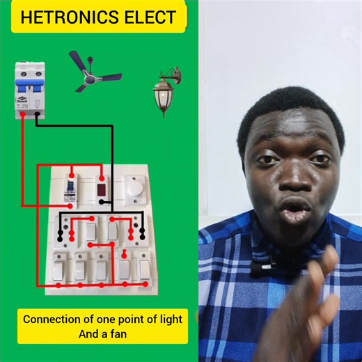 12 reactions | Connection of a point of light and a fan #one #Pointer #light #electrical #bulbs | Hetronics Electrical Work limited | Facebook