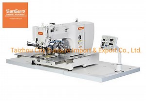 [Hot Item] Automatic Label Attaching Pattern Sewing Machine with Sliding Foot Device Ss-2210-CH