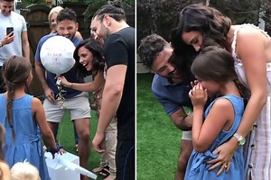 Adorable moment Ryan Thomas' daughter finds out he's having a baby with Lucy Mecklenburgh