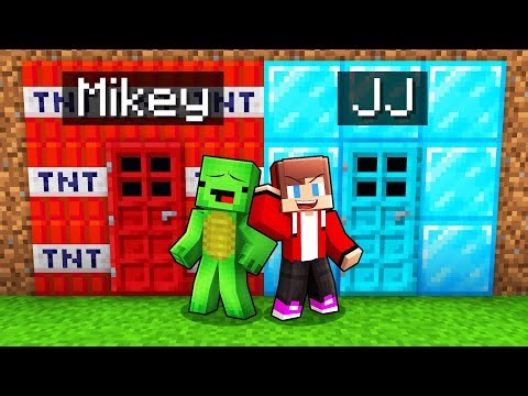 Mikey TNT vs JJ DIAMOND DOOR Survival Battle in Minecraft (Maizen)