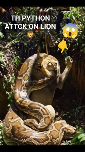 "Lion Falls Into Pit… Then Comes a Giant Python! What Happened Will Shock You! 🦁🐍💔"#ytshorts #usa
