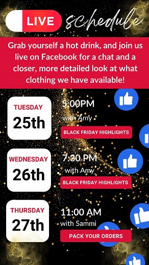 The live schedule for the next few days ladies! 😍 | Niche