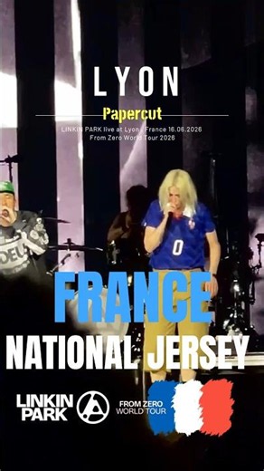 Emily with France National Jersey live at Lyon,FRANCE | LINKIN PARK #linkinpark #shorts