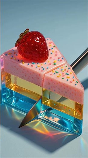 “Cutting a GLASS Cake 🍰🔪 (So Satisfying)”