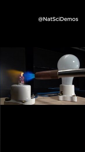 Lighting a light bulb with heat? Energy transfer by thermal radiation.