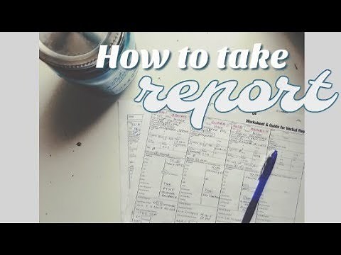 HOW TO ORGANIZE YOUR NURSING REPORT SHEET