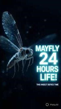 This Insect Lives Only 24 Hours 😱 | The Mayfly Mystery #Mayfly #24HoursLife #shorts #viral