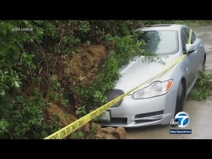 Hillside collapse at Johnny Mathis' Hollywood Hills home crushes singer's Jaguar