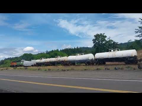 Bnsf rwy freight train north with a ex Burlington northern locomotive on July 2, 2026