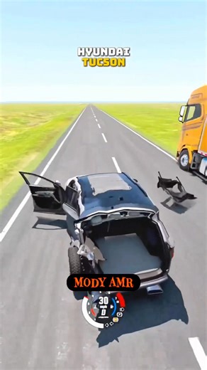 Which Car Overtake The Truck Safely? #beamng #beamngdrive #beamngcrash #car #cars #game #gaming #crash #سيارات #عربيات #حوادث | Mody Amr - Gaming