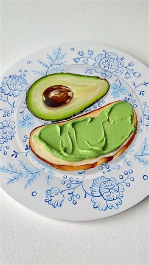 Aesthetic ASMR 💚🥑 Guacamole Toast #joy #baking #arty #dessert