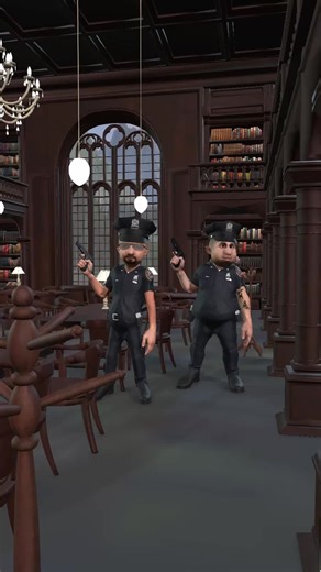 Hiding in the Library We are going to book him. #animation #comedy #policejoke #3danimation #fyp