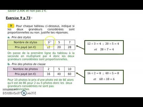 Correction d'exercices de proportionnalité en 6ème