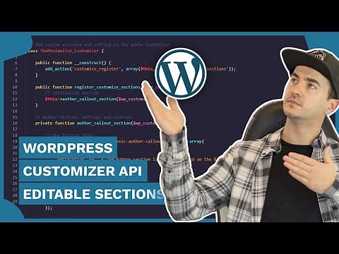 WordPress Customizer API - Editable Sections / Theme Development