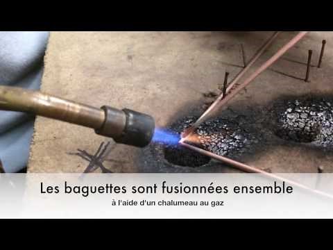Fabriquer une pyramide en baguettes au cuivre - How to build a copper pyramid