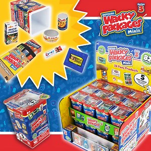 18 reactions | Whole new series, whole new laughs! Wacky Packages Minis Series 3 - coming soon to Walmart checkout lanes! Who can't wait to start collecting? ‍♂️ | Super Impulse | Facebook