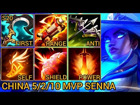 Senna MVP S Rating Support 5/2/10 - China Wild Rift New Meta Build & Runes By Tiarty
