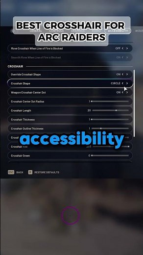 Best Crosshair Settings in Arc Raiders...
