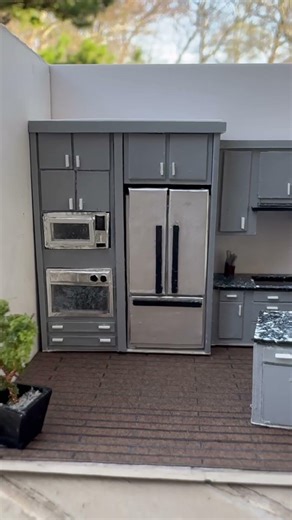 1/64 Scale Miniature Kitchen – Handmade Diorama